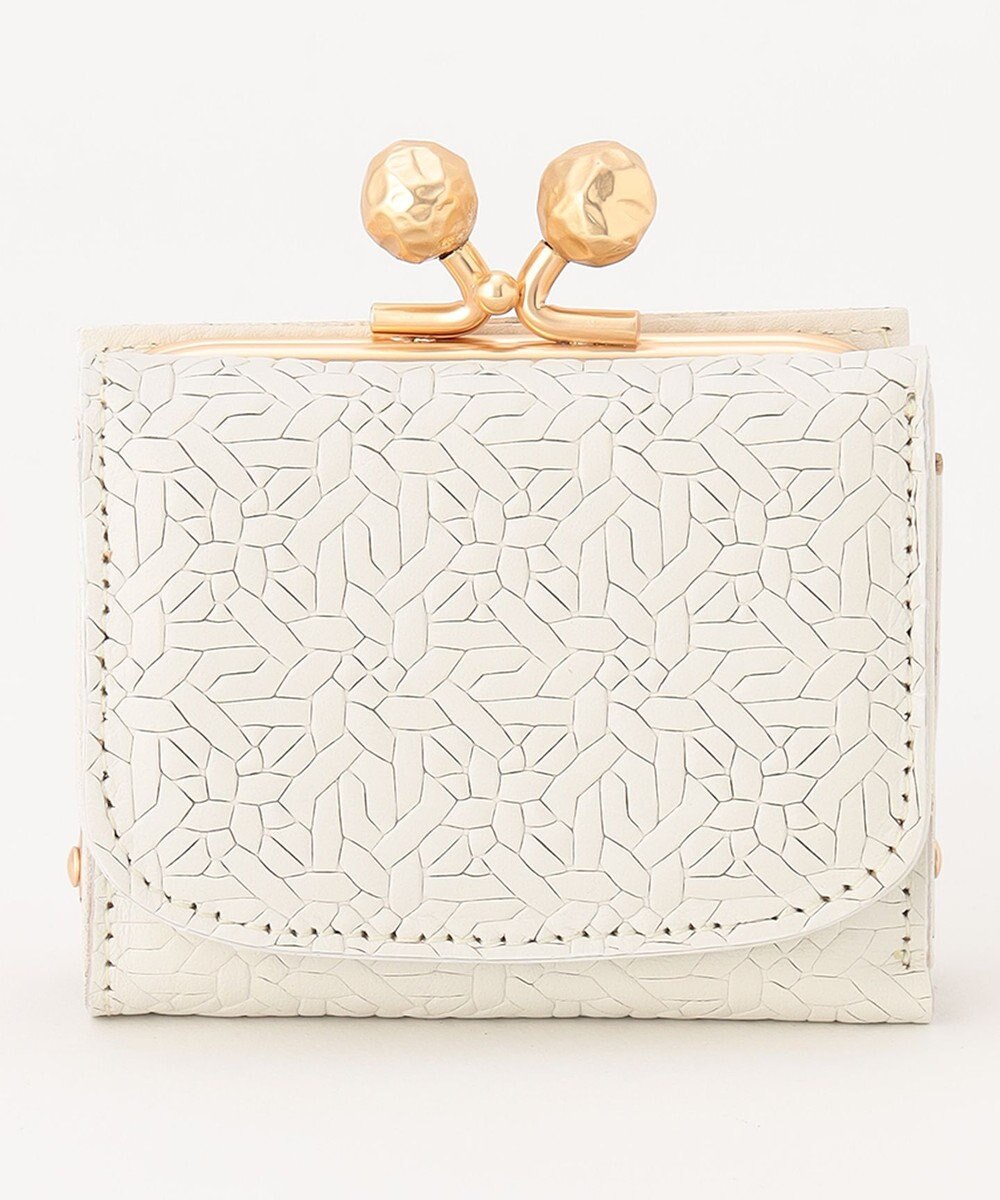 UNBILLION perche 抗菌レザー型押し外がまミニウォレット 