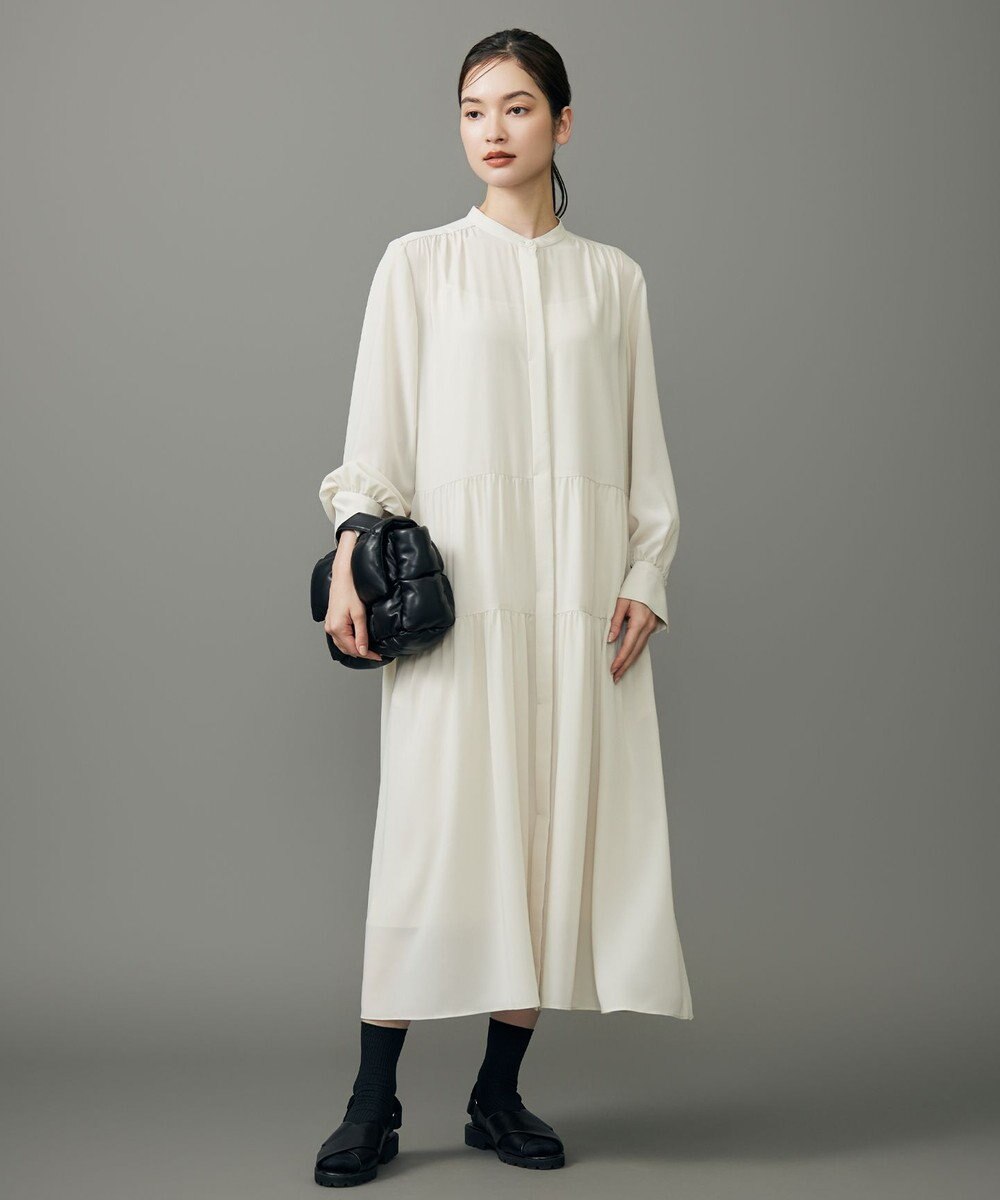 自由区 L シルキータッチティアード ドレス 