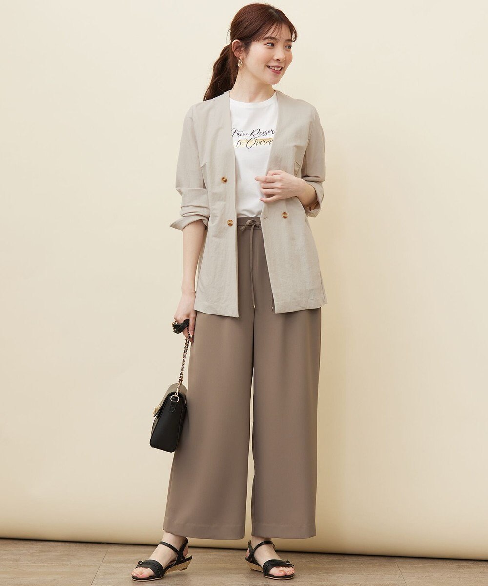 ANY SIS S 【洗える】イージードロスト ワイドパンツ 