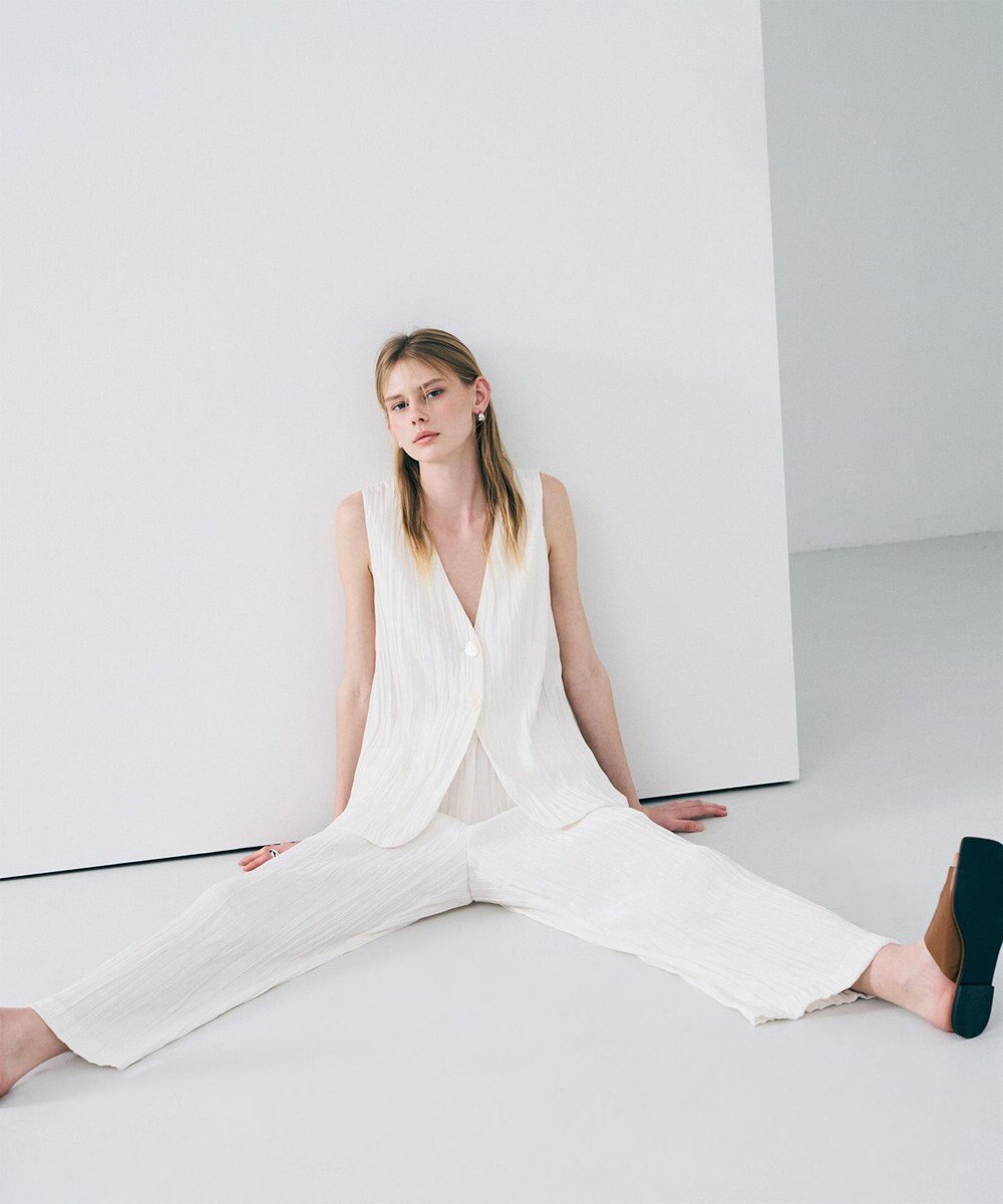 uncrave マシーンプリーツ ギャザーパンツ 