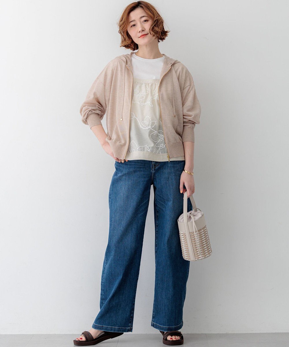 23区 【一部先行予約/見上愛さん着用/接触冷感】23区DENIM サマー ストレート ワイド パンツ 