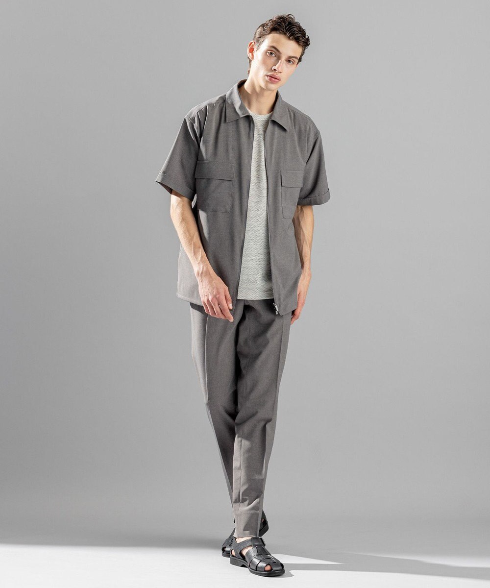 JOSEPH HOMME トップヘリンボンジャージー　クルーネックTシャツ 