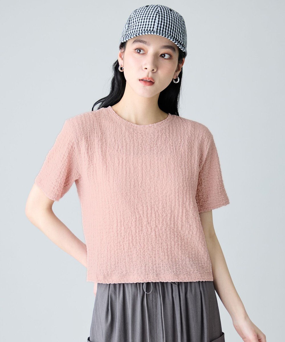 ANY L レースショート丈Tシャツ 