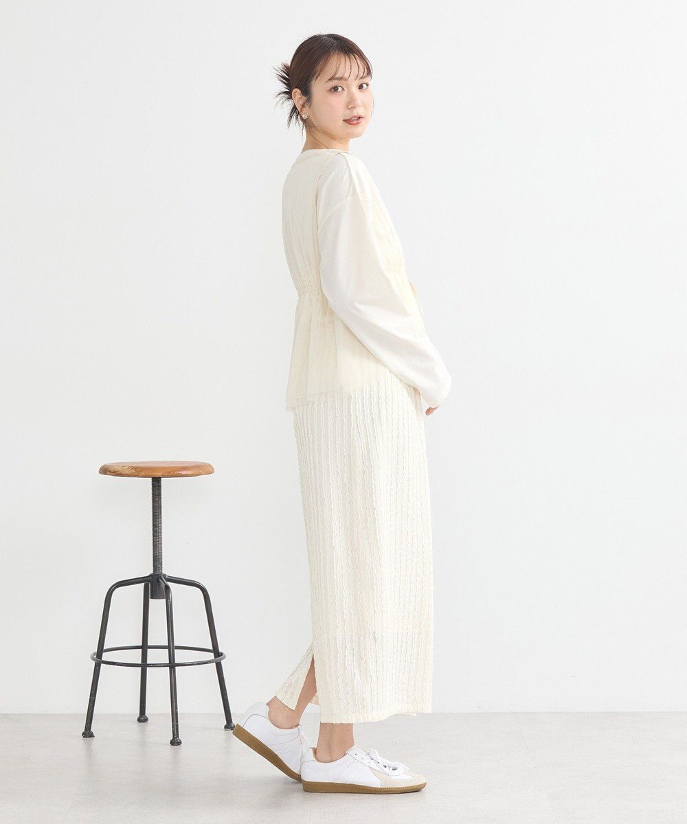 earth music&ecology チュールドロストギャザーベスト 