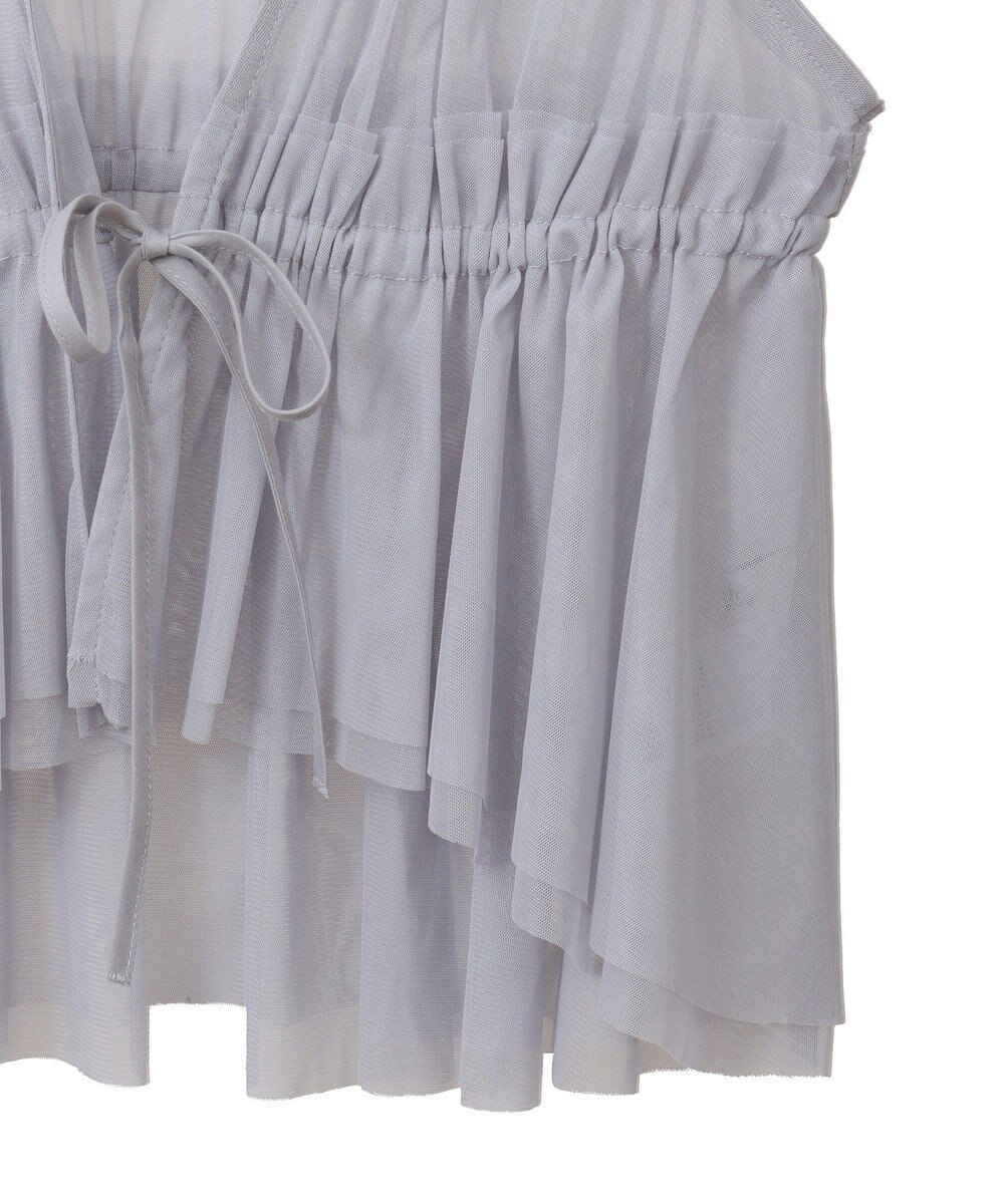 earth music&ecology チュールドロストギャザーベスト 