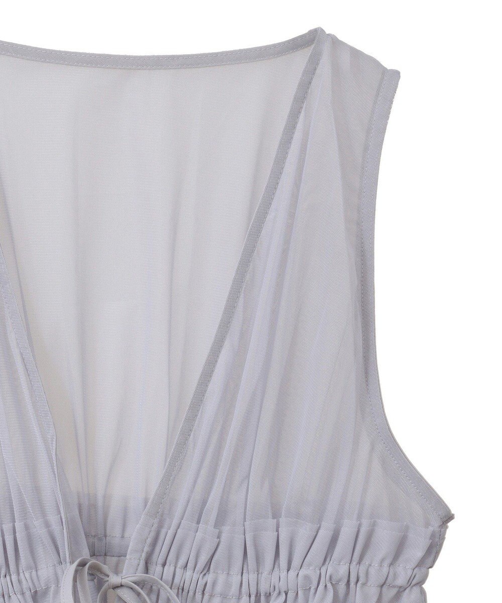 earth music&ecology チュールドロストギャザーベスト 