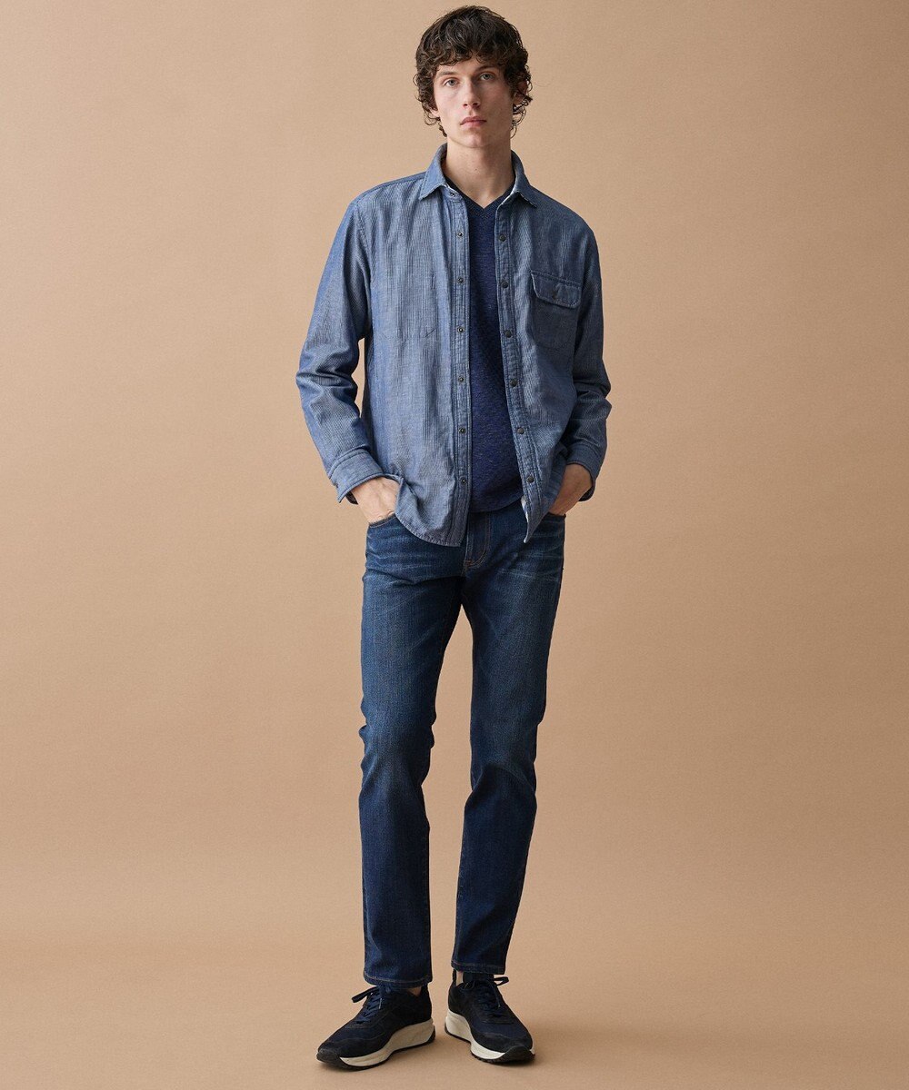 JOSEPH ABBOUD 【キングサイズ・上質な肌触りと美しい光沢感 】ブロックリンクス 長袖Ｔシャツ　26SSモデル 