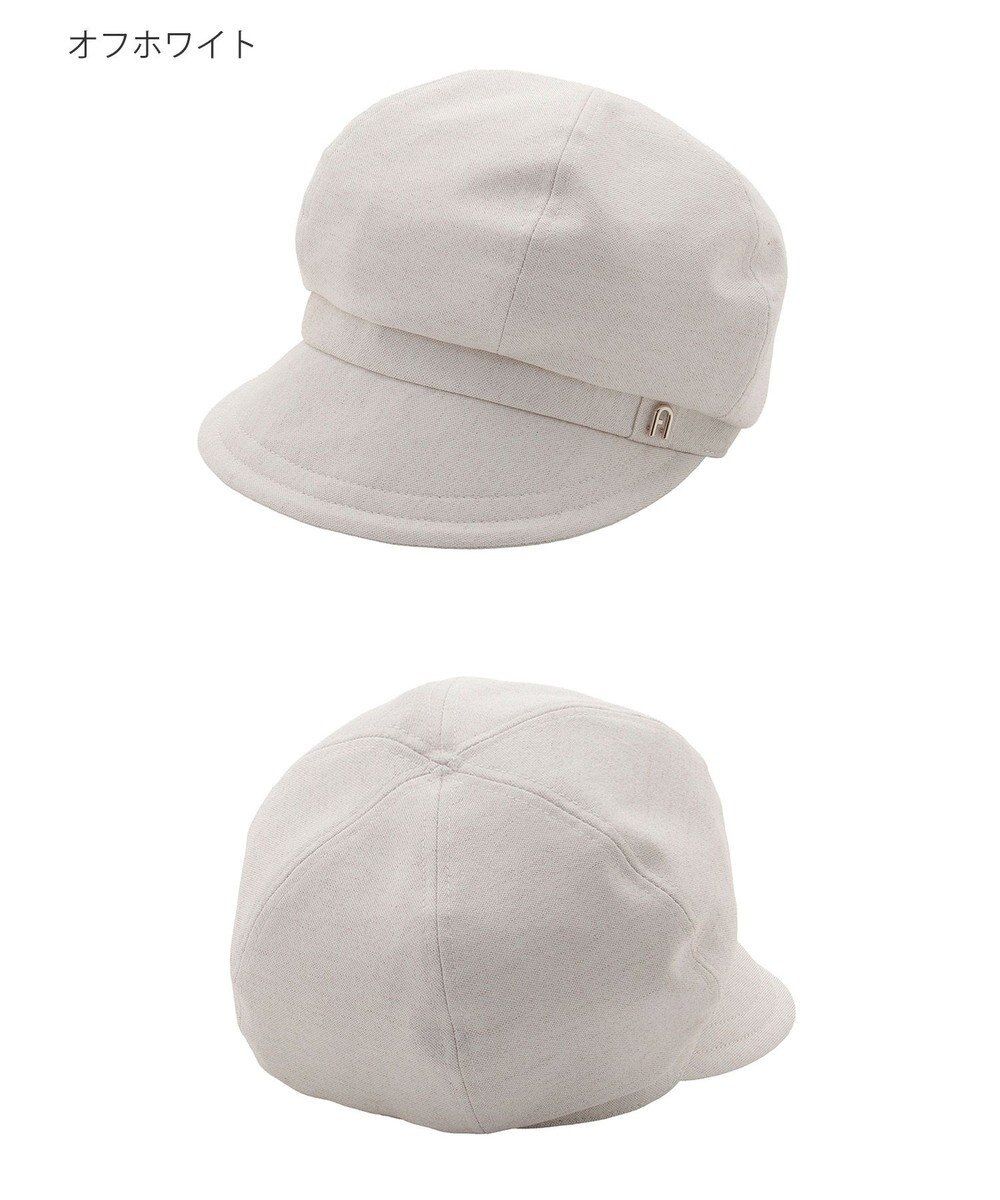 MOONBAT 【遮光100％/遮熱/UVカット】FURLA(フルラ)アーチロゴ キャスケット 帽子 無地 サイズ調整可能/手洗い可能/日本製 