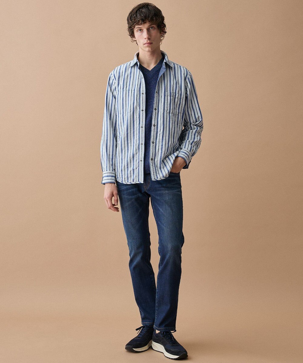 JOSEPH ABBOUD 【キングサイズ・上質な肌触りと美しい光沢感 】ブロックリンクス 長袖Ｔシャツ　26SSモデル 