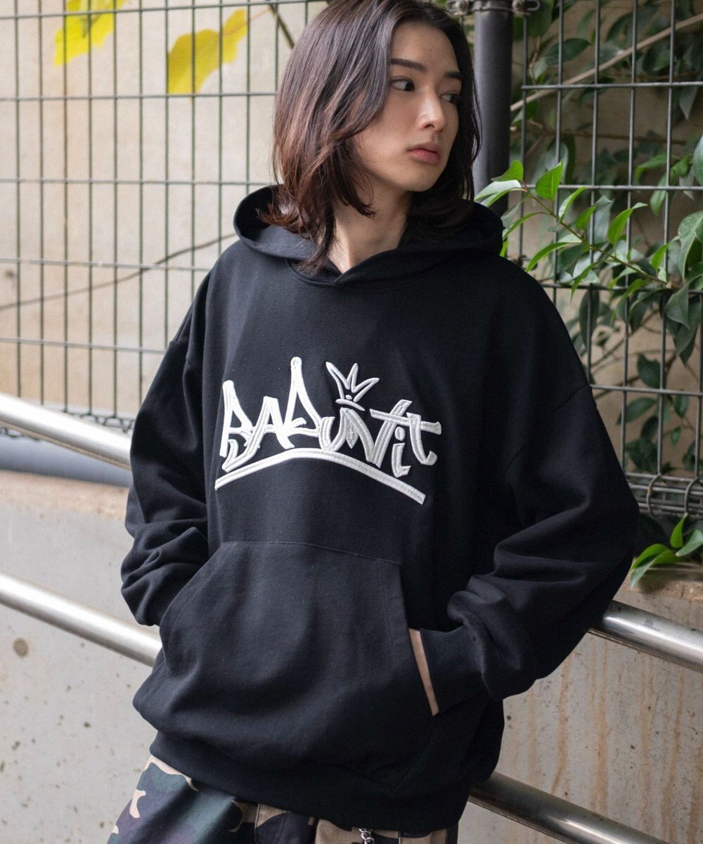 WEGO 【ユニセックス着用ITEM/SMLサイズ展開】グラフィックロゴプルパーカー 