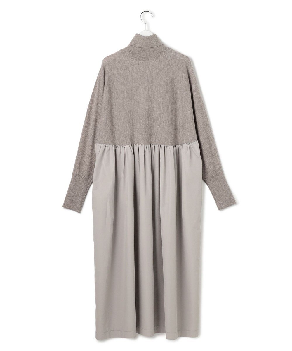 23区 L 【洗える】ギャザーコンビ ニットワンピース 