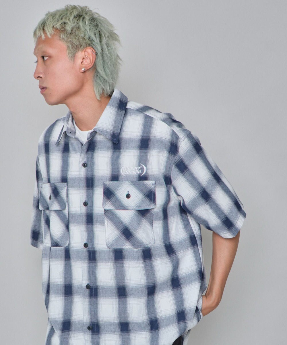 WEGO 【ユニセックス着用ITEM】グラフィックオンブレチェックシャツ（SS） 