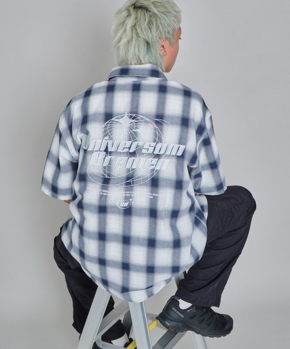 WEGO 【ユニセックス着用ITEM】グラフィックオンブレチェックシャツ（SS） 