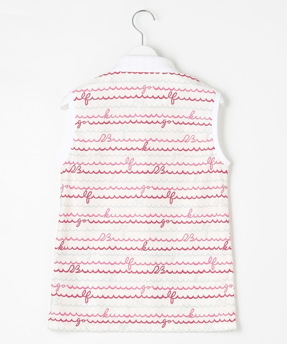 23区GOLF 【WOMEN】ウェーブロゴプリントノースリーブシャツ 