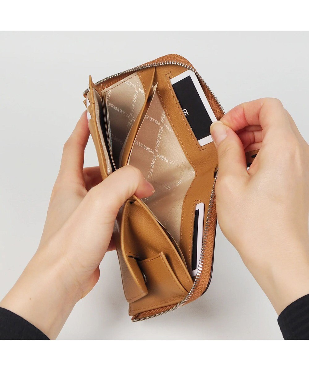 PELLE BORSA メッシュL字ファスナーミニ財布 Chrono Weave クロノウィーブ 5842 