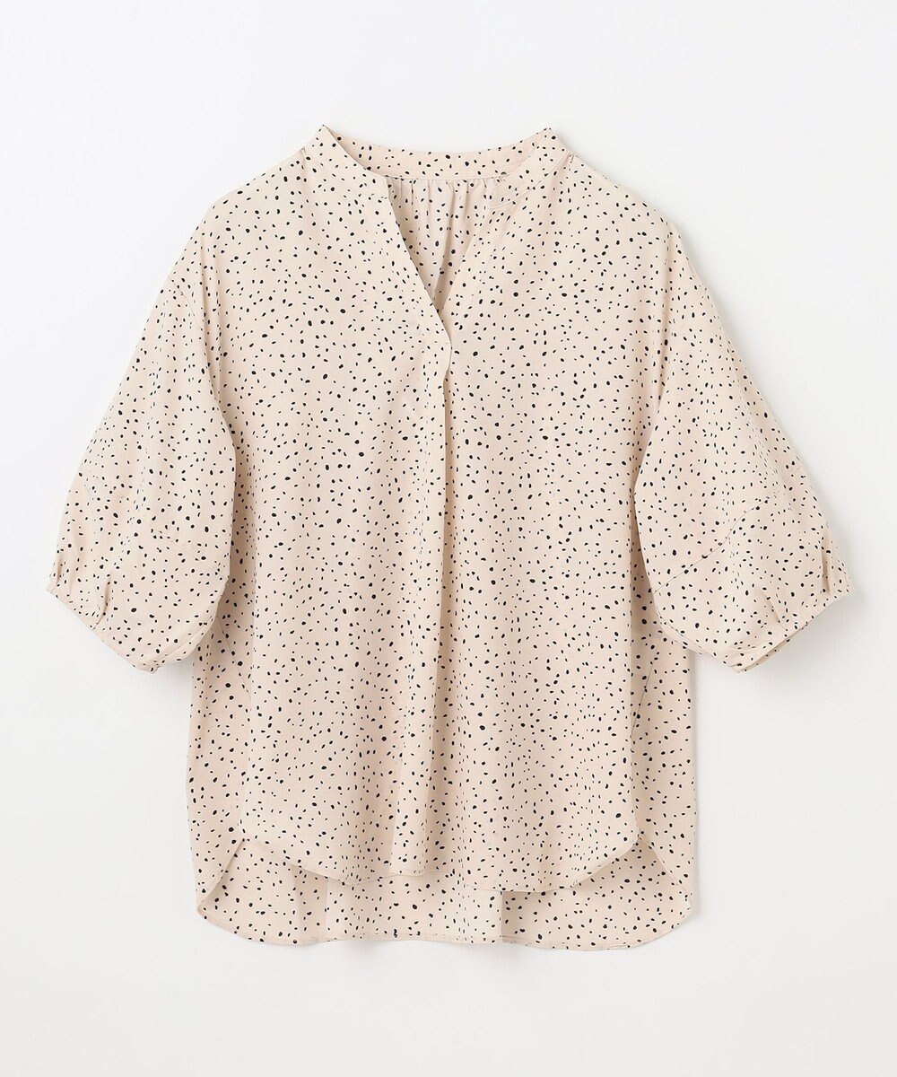 ANY L ドルマンスキッパードットブラウス 