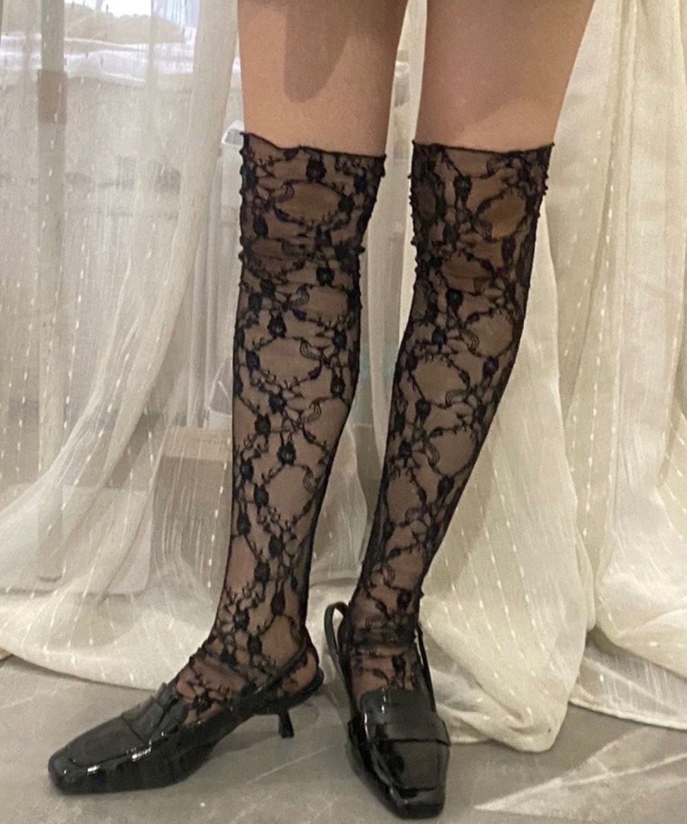 WEGO 総レースハイソックス 