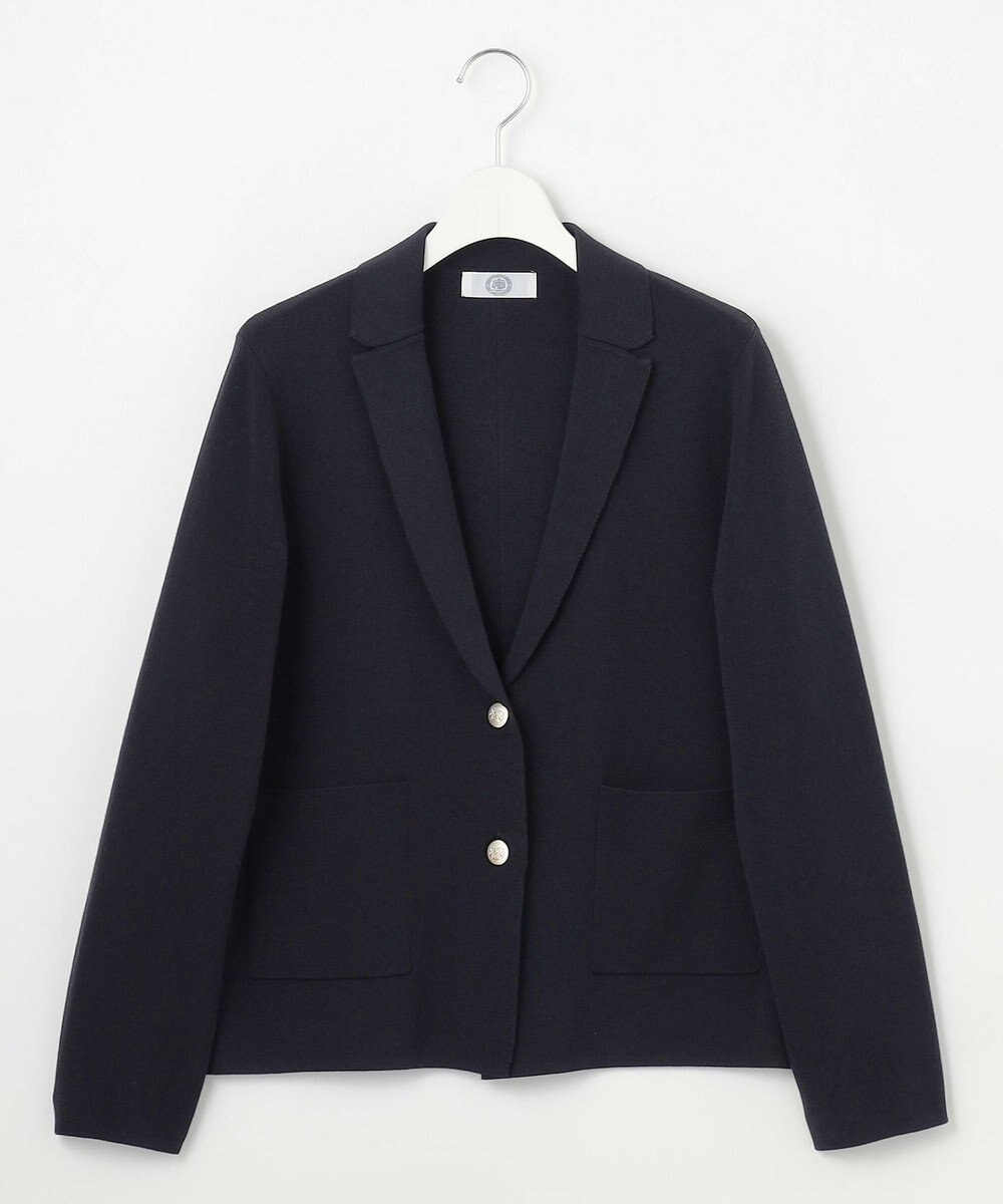 J.PRESS LADIES 【洗える】Cotton Acetate ニット ジャケット 