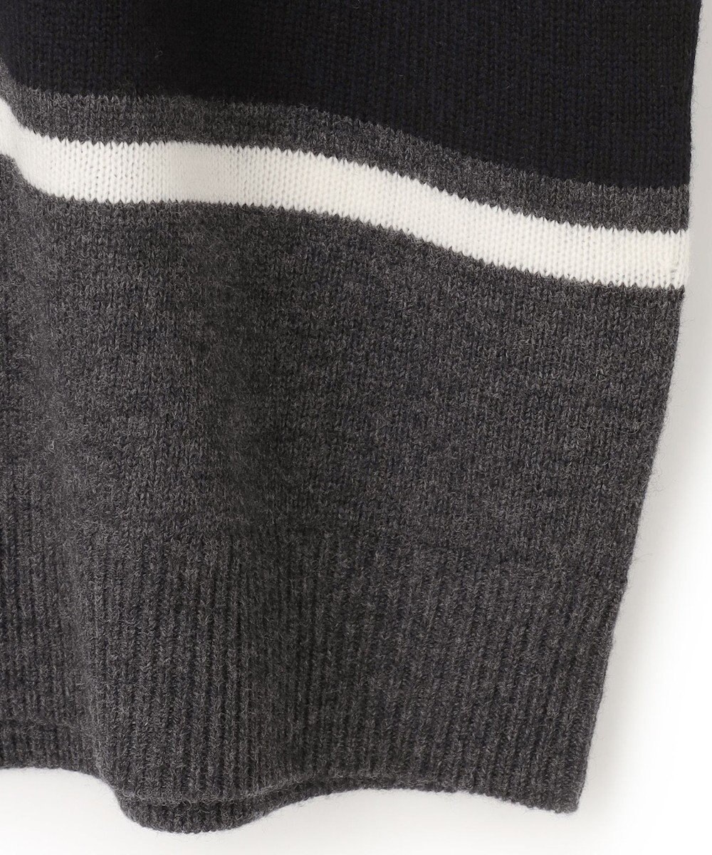 ICB 【洗える】 ソフトカシミヤミックス ハイネック柄ニット 