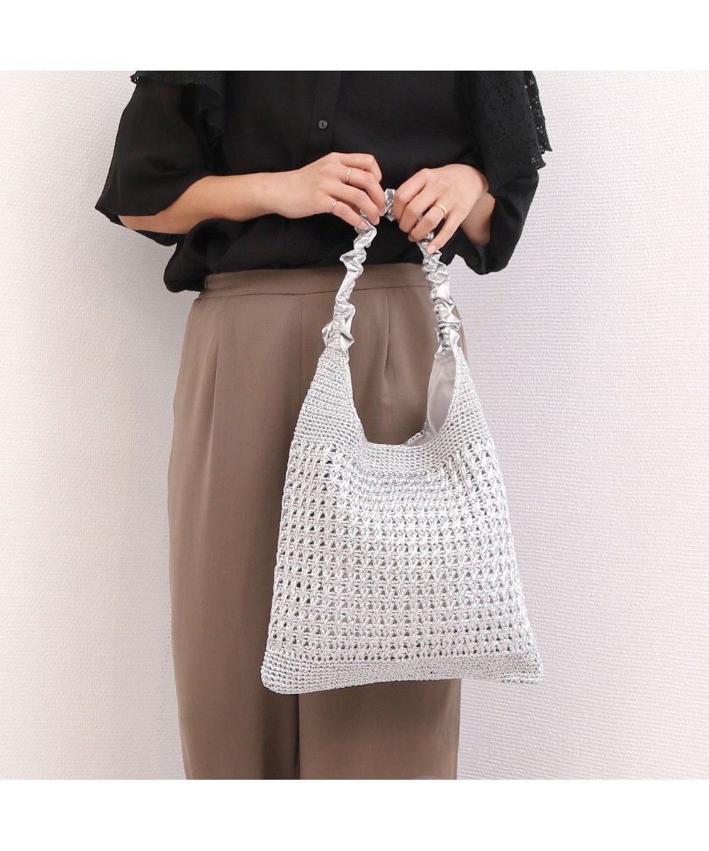 UNBILLION カシュカシュ cachecache / メタリックコードフリルハンドルトート 