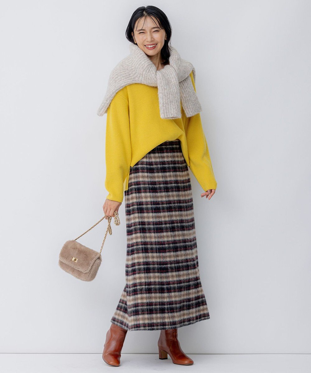 23区 フェイクファーチェーン ショルダー バッグ 