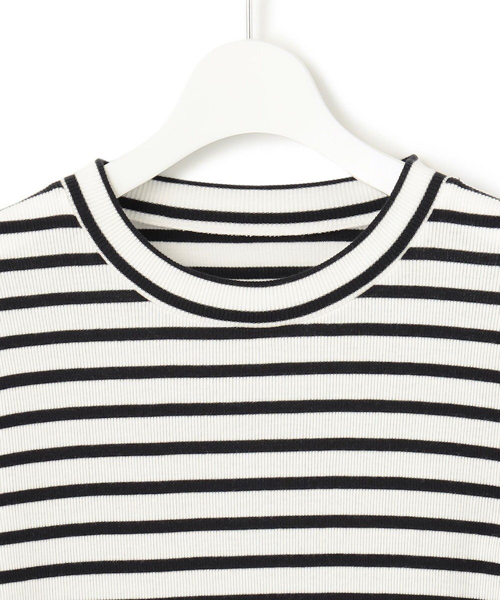 23区 L 【洗える】オーガニックコットンリブ クルーネック カットソー 