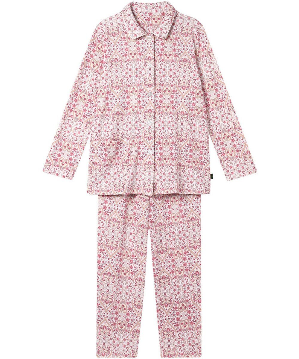 WACOAL ワコール_リラックス＆スリープ パジャマ 綿100%(本体) あったか 長袖 長ズボン ミントン レディース NDW459 /ワコール 