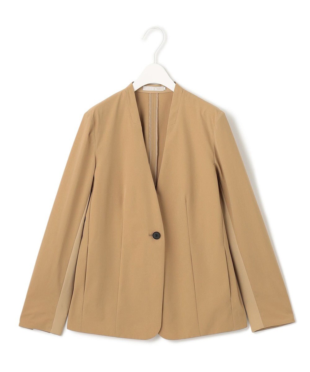 ICB 【接触冷感・UVカット・撥水・洗える】 プルーフ4WAYタフタ ノーカラージャケット 