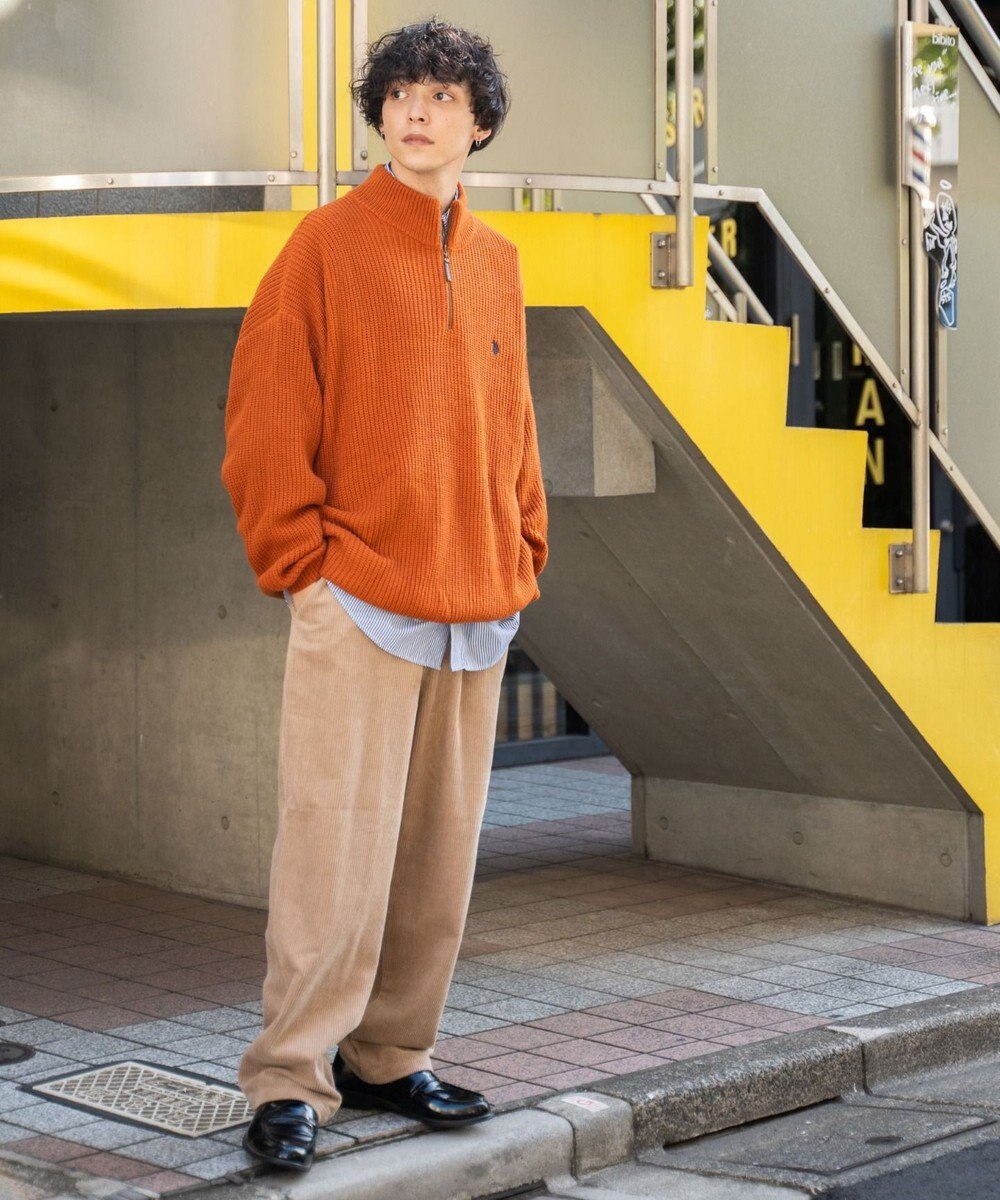 WEGO コーデュロイイージーワイドパンツ 