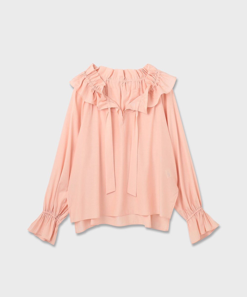 GRACE CONTINENTAL フリルカラーシアーカフタンブラウス 