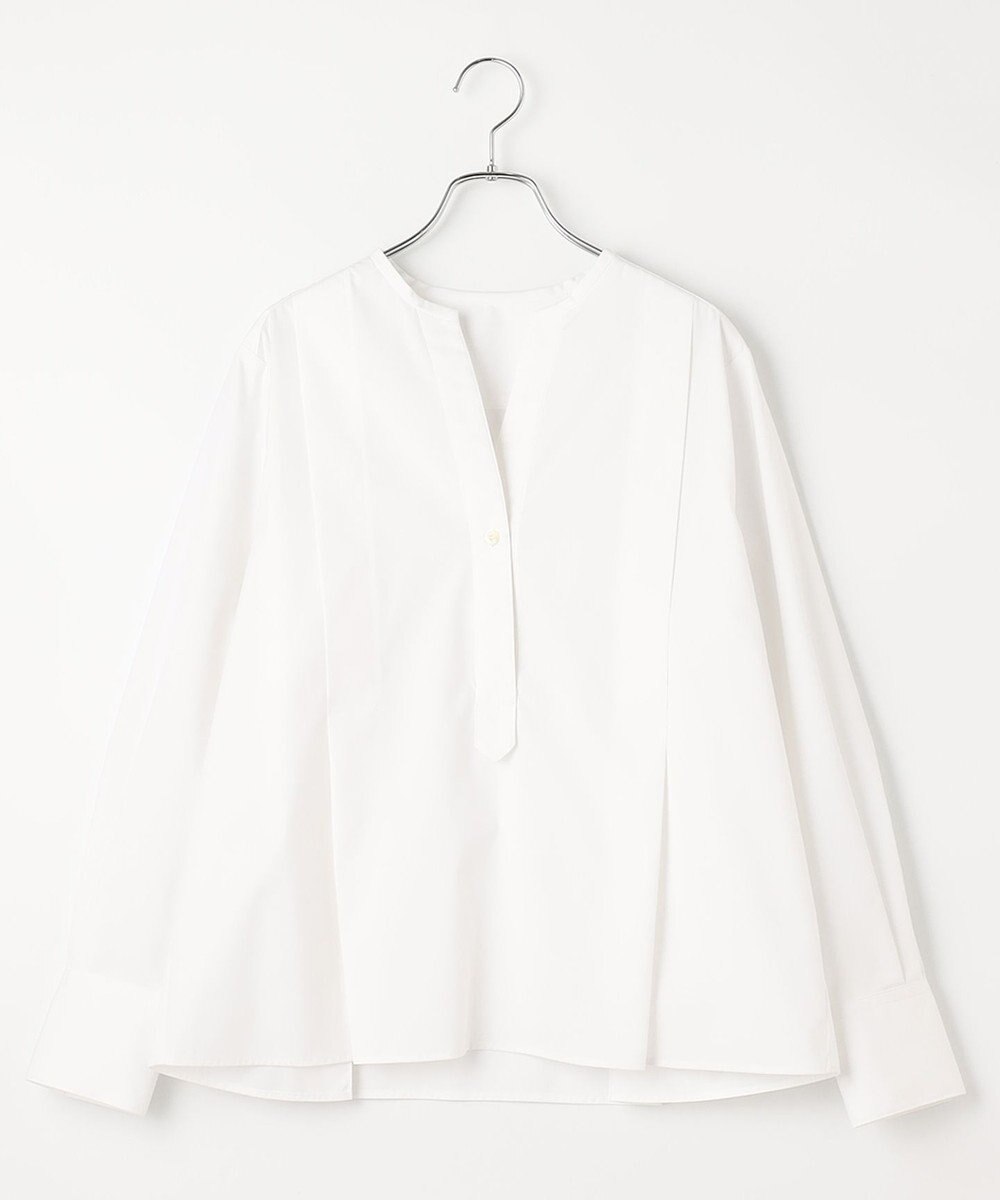 #Newans 【ANSWER for 骨格ストレート】タックデザインスキッパーネックシャツ 