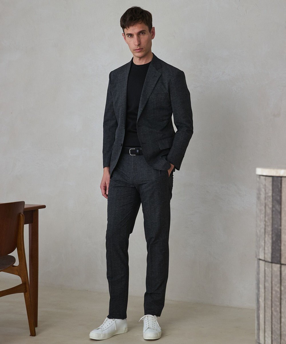 GOTAIRIKU 仕事で着られる 綿100％ 【洗える】カバーネック ドレスTシャツ_ロング 