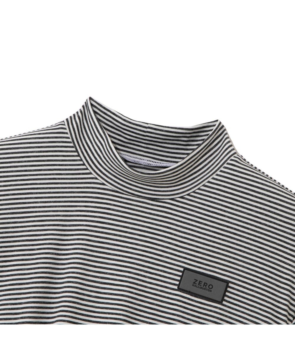 ZERO HALLIBURTON メランジ ボーダー モックネック シャツ ZHG-A4S5 82815 ゴルフウェア 