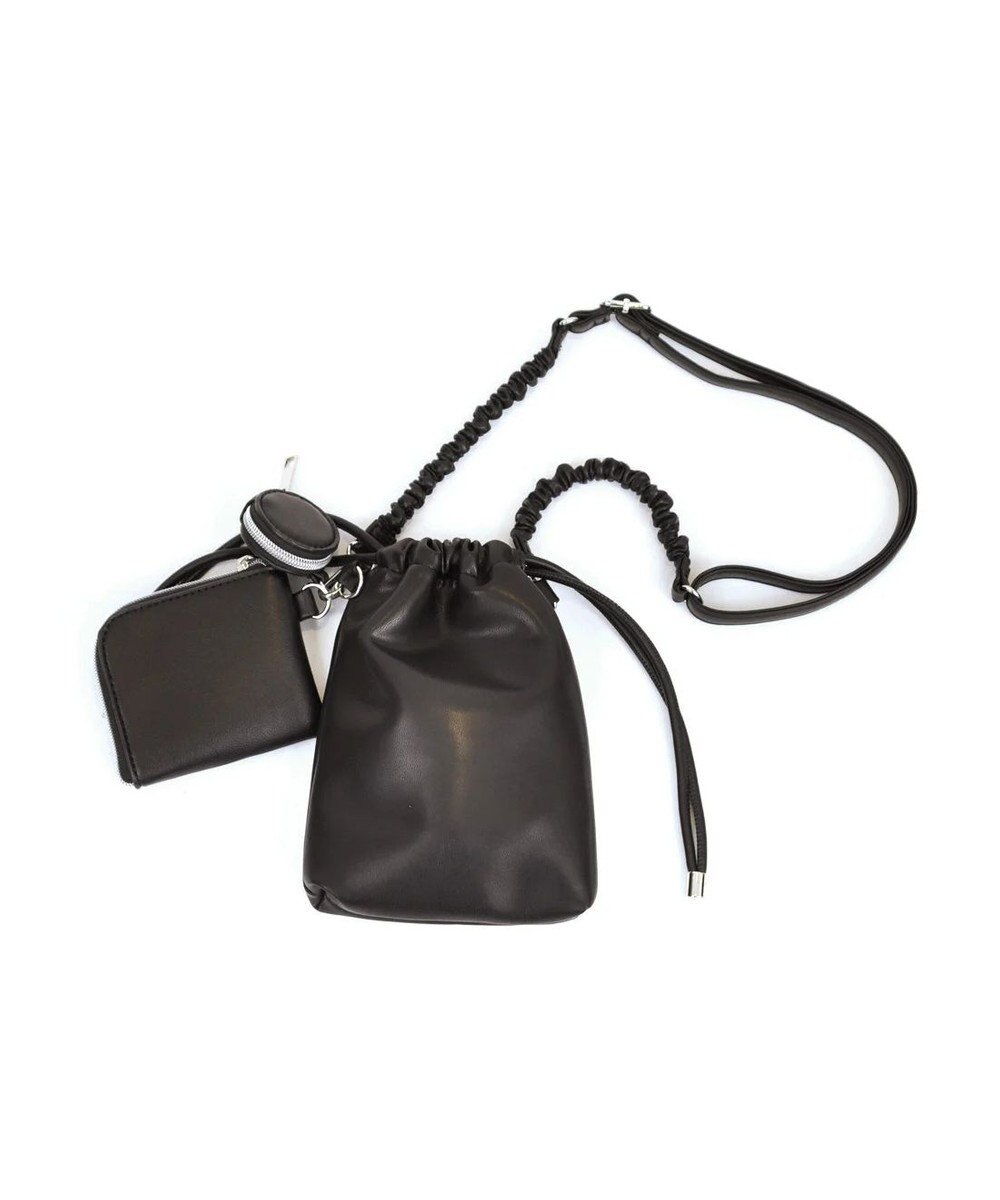 UNBILLION cachecache バンジーコード巾着スマホショルダー 