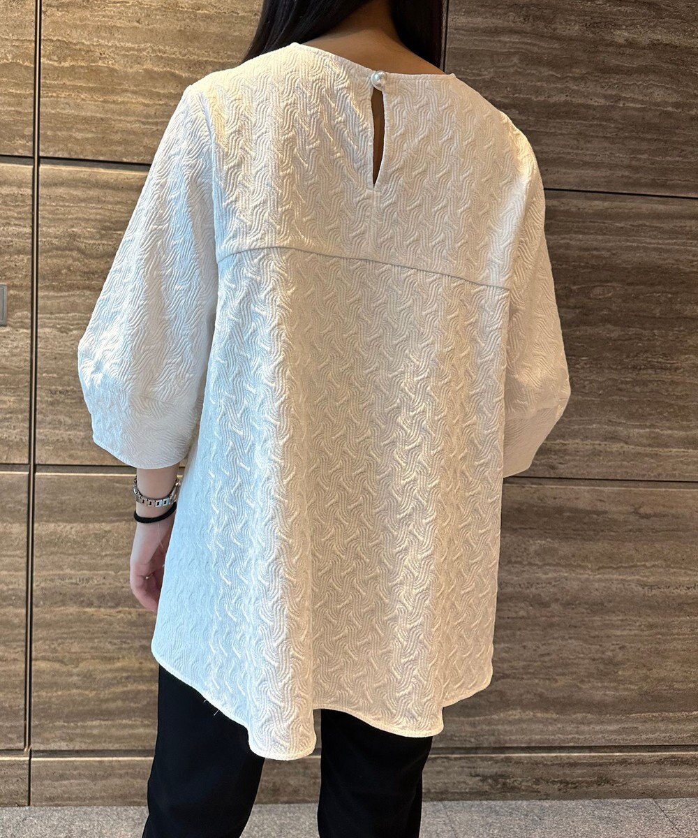 UNFILO 【洗える/シワになりにくい】フクレジャガードブラウス 