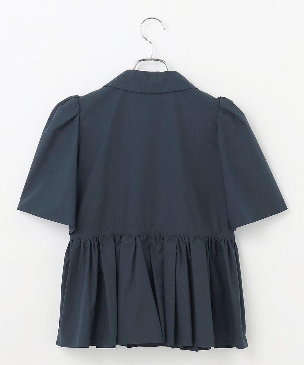 #Newans 【セレモニーにも】オープンカラーペプラムブラウス 