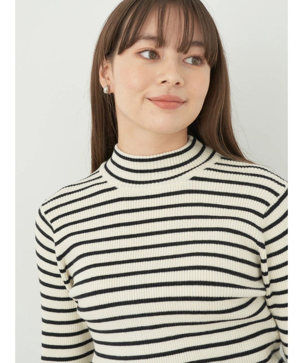 earth music&ecology やわらかタッチハイネックリブプルオーバー 