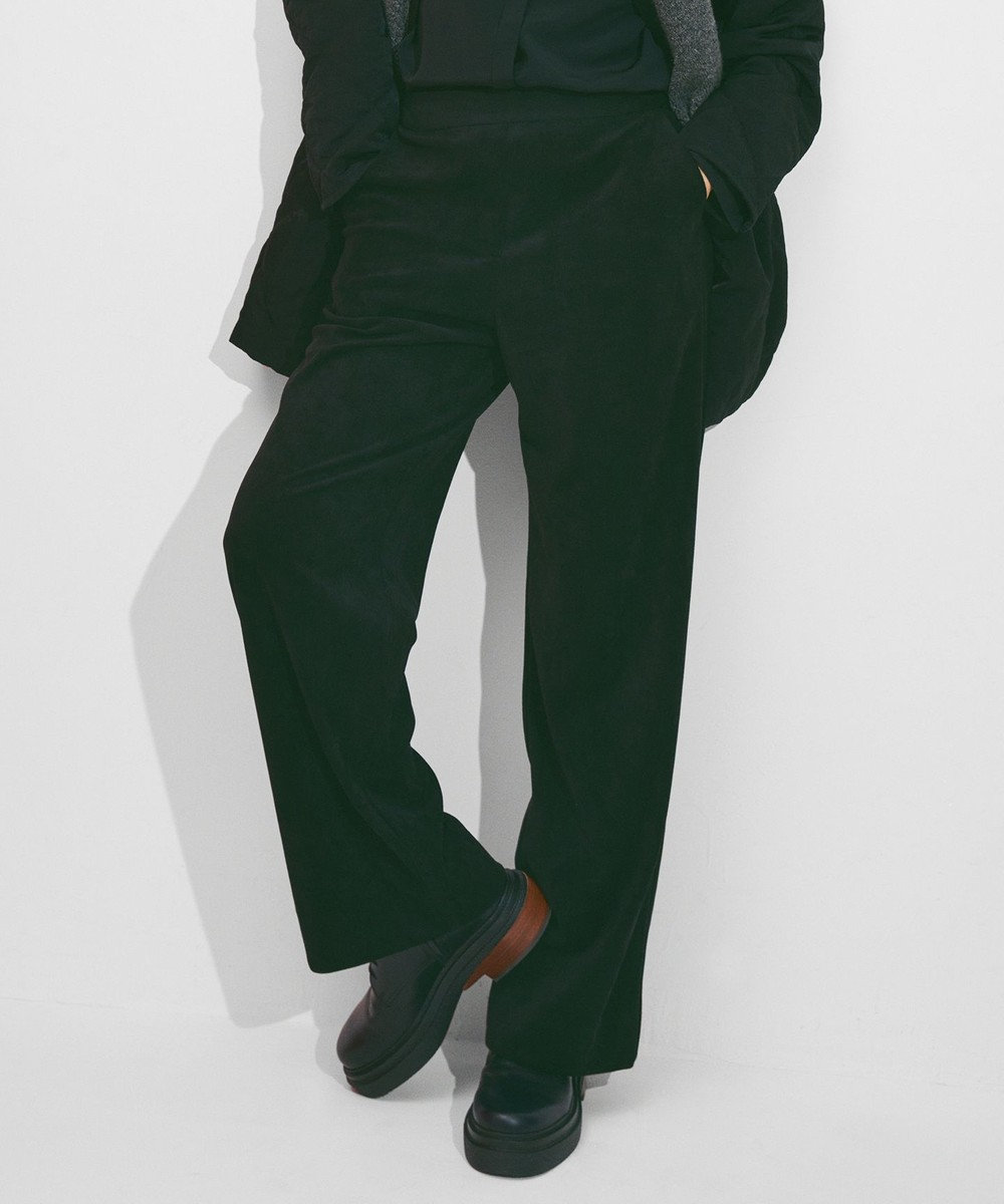 ICB L 【洗える】 ラッセルライトピケ ストレートパンツ 