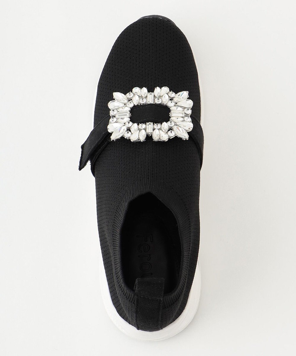 Feroux ビジュー付きニット スニーカー 