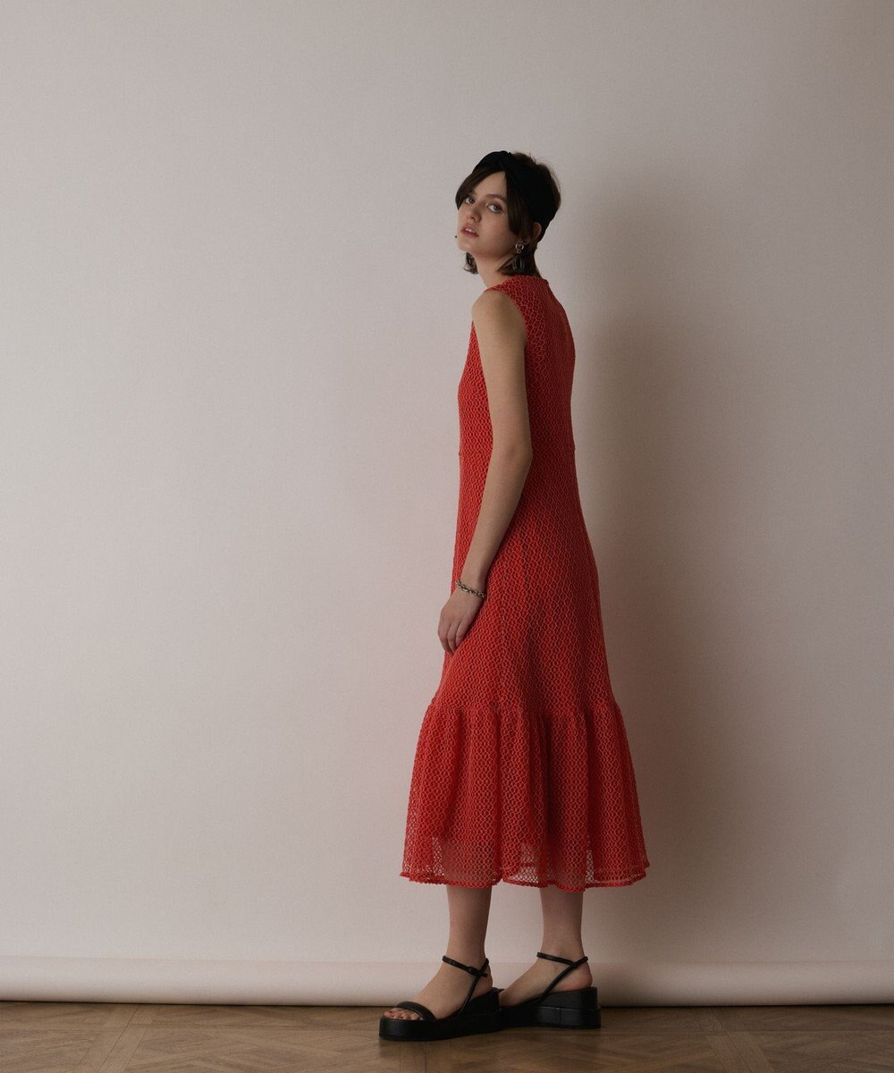 GRACE CONTINENTAL メッシュロングワンピース 