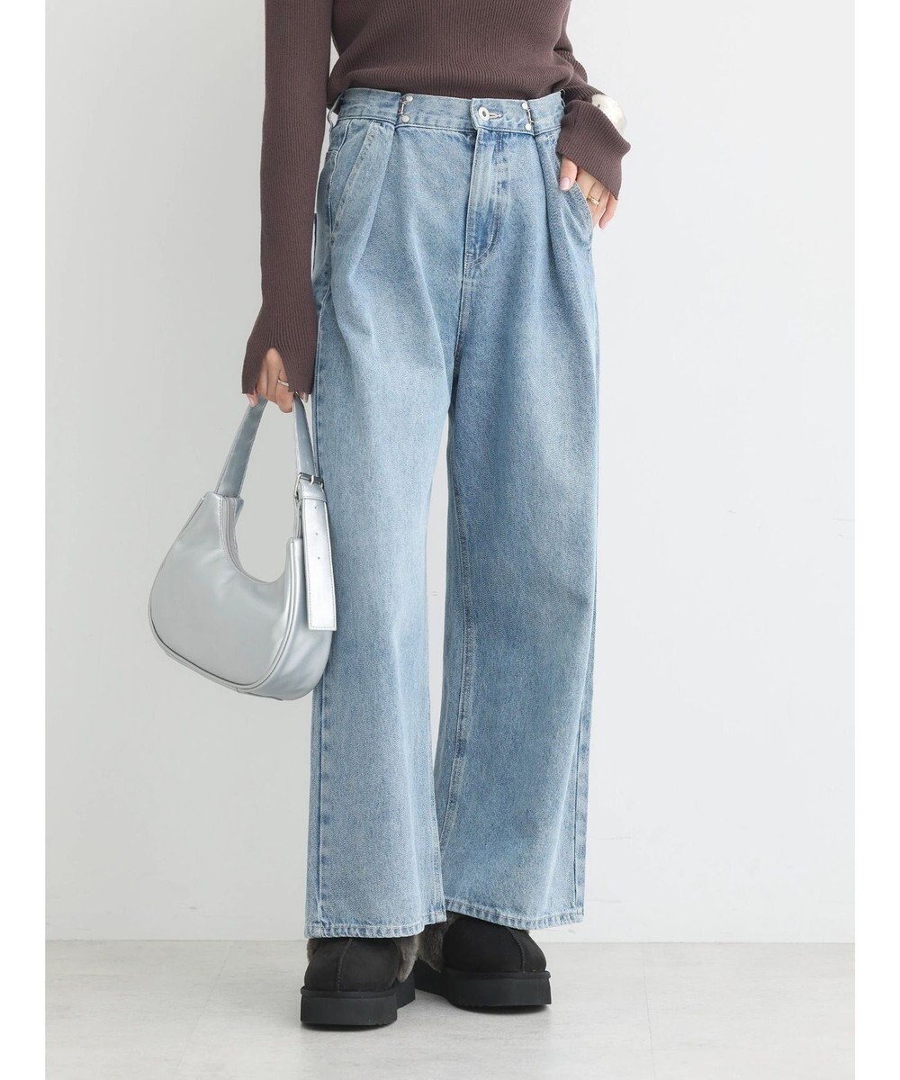 earth music&ecology タックホックデニムパンツ 