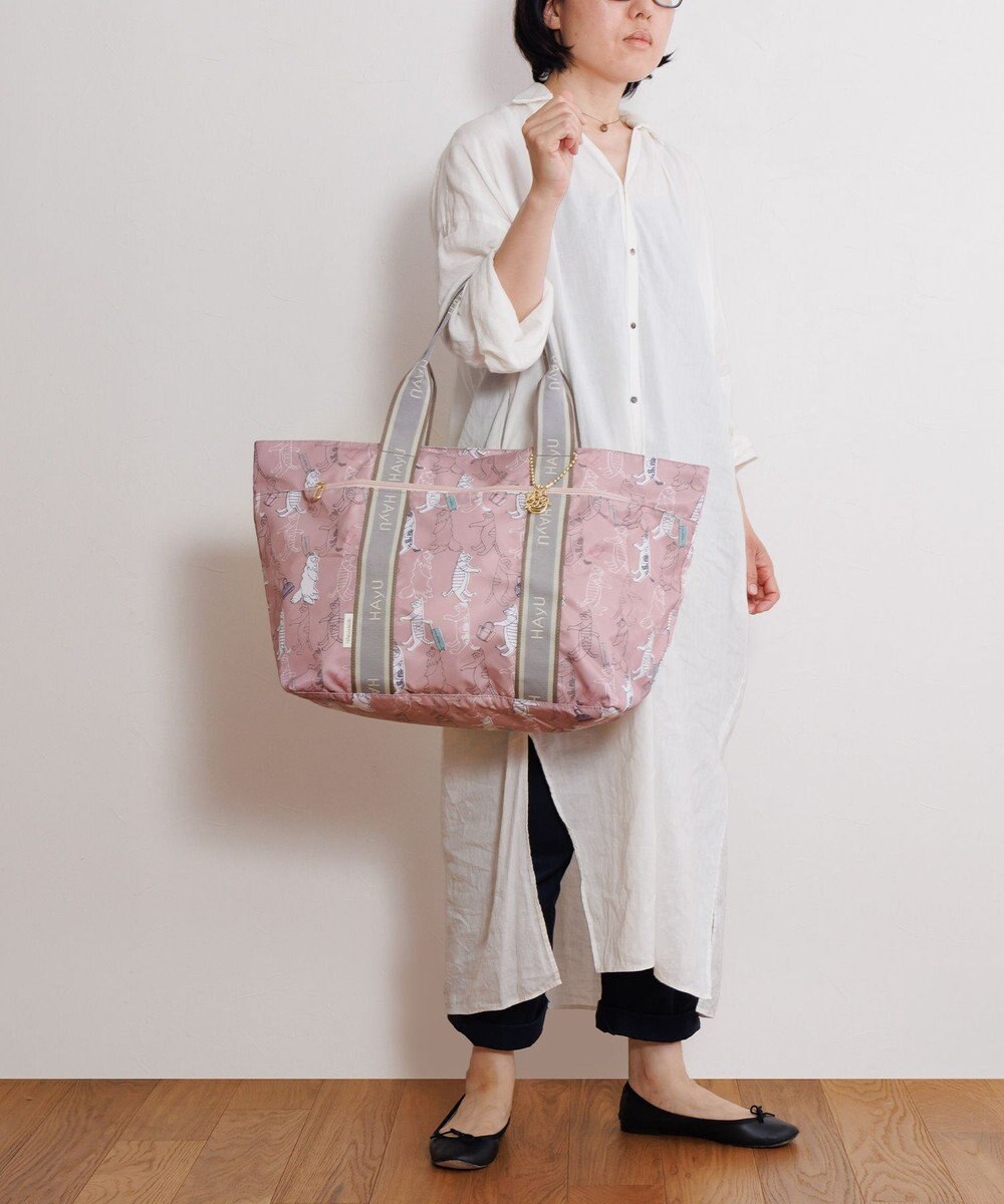 ACE BAGS & LUGGAGE HAyU × ace.  フォールディング 折り畳みトートバッグ 猫柄 30L 17862 