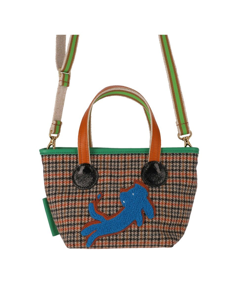 tsumori chisato CARRY ウールチェック ハンドバッグ ミニバッグ 