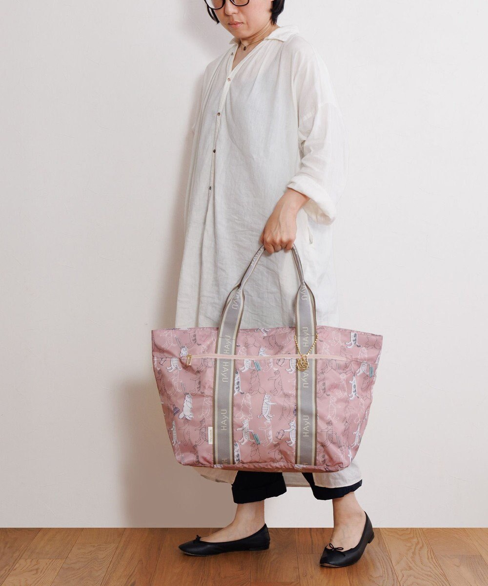 ACE BAGS & LUGGAGE HAyU × ace.  フォールディング 折り畳みトートバッグ 猫柄 30L 17862 