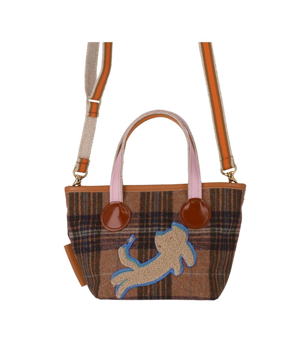 tsumori chisato CARRY ウールチェック ハンドバッグ ミニバッグ 