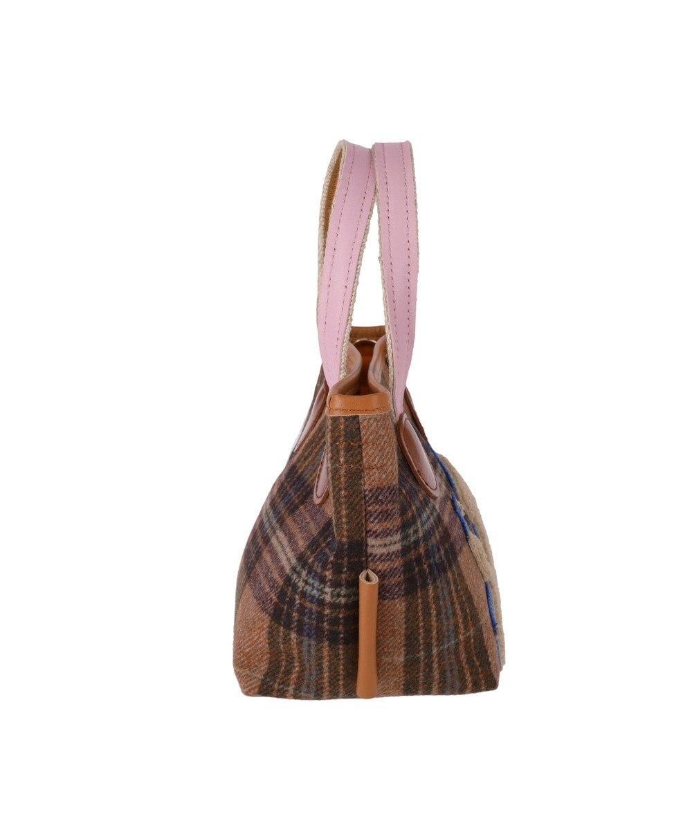 tsumori chisato CARRY ウールチェック ハンドバッグ ミニバッグ 