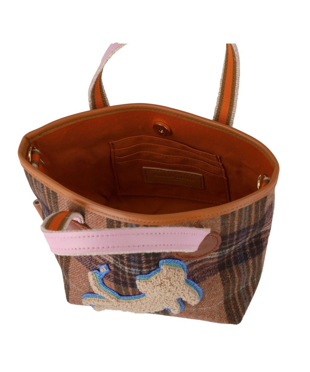 tsumori chisato CARRY ウールチェック ハンドバッグ ミニバッグ 