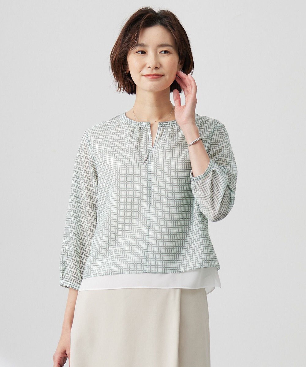 J.PRESS LADIES チェックプリント カットソー 