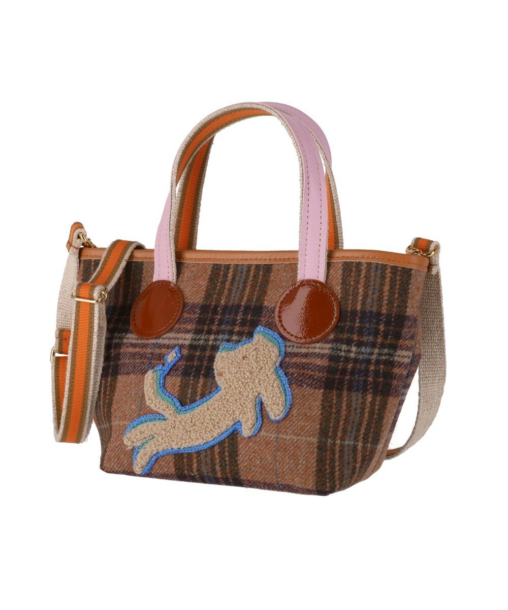 tsumori chisato CARRY ウールチェック ハンドバッグ ミニバッグ 