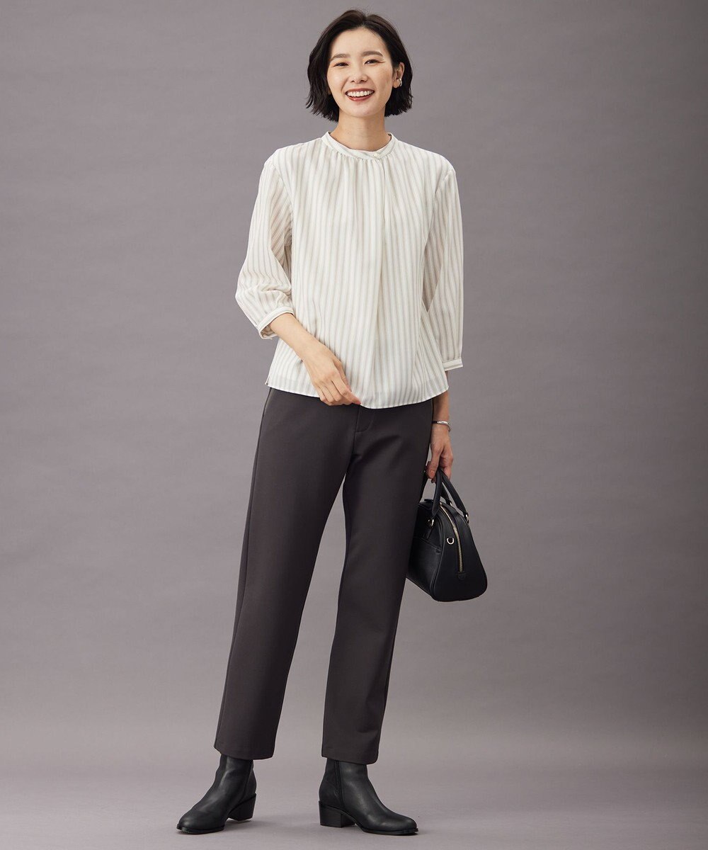 J.PRESS LADIES S 【洗える】ジャージー パンツ 